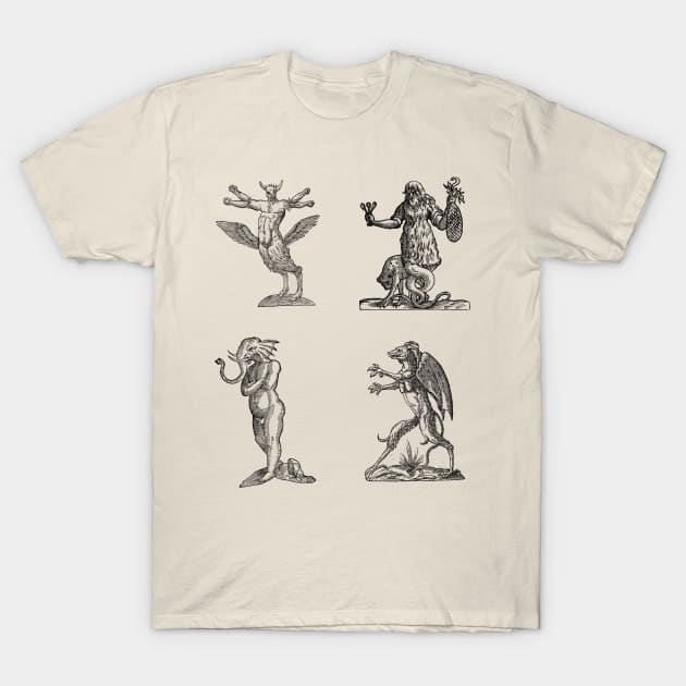 Strange Medieval Monsters T-Shirt by GrampaTony